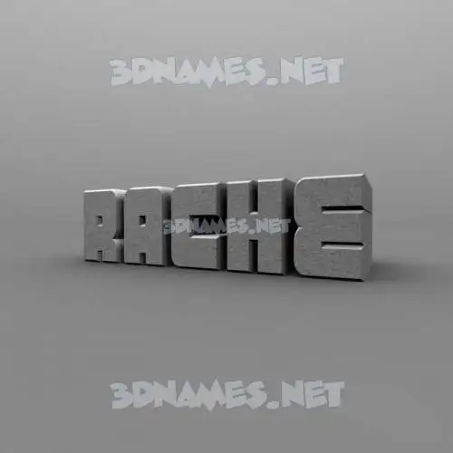 rache in Solid Grey style - 3D name wallpaper