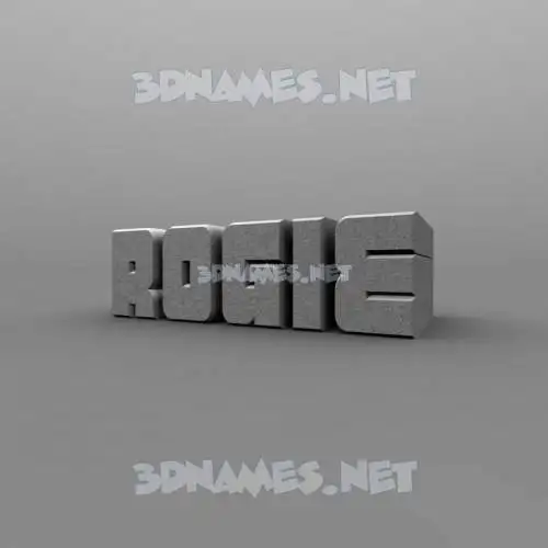 rogie in Solid Grey style - 3D name wallpaper