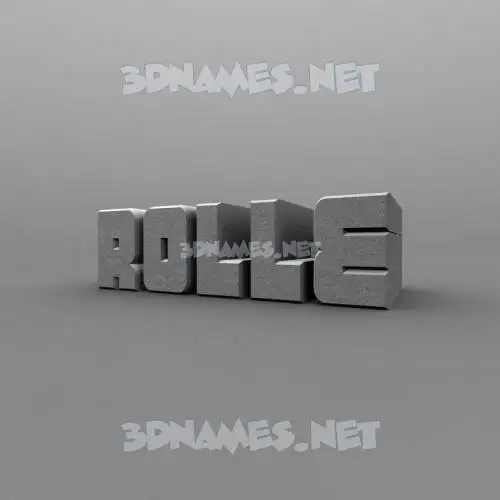 rolle in Solid Grey style - 3D name wallpaper rolle in Solid Grey style - 3D name wallpaper