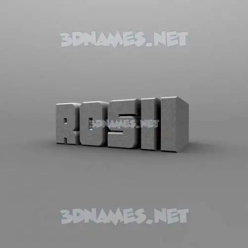 rosii in Solid Grey style - 3D name wallpaper