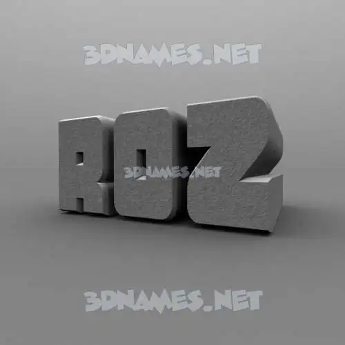 roz in Solid Grey style - 3D name wallpaper