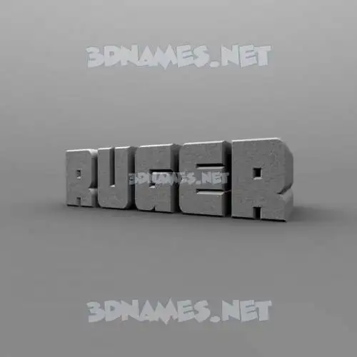 ruger in Solid Grey style - 3D name wallpaper ruger in Solid Grey style - 3D name wallpaper