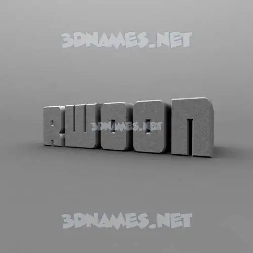 rwoon in Solid Grey style - 3D name wallpaper rwoon in Solid Grey style - 3D name wallpaper