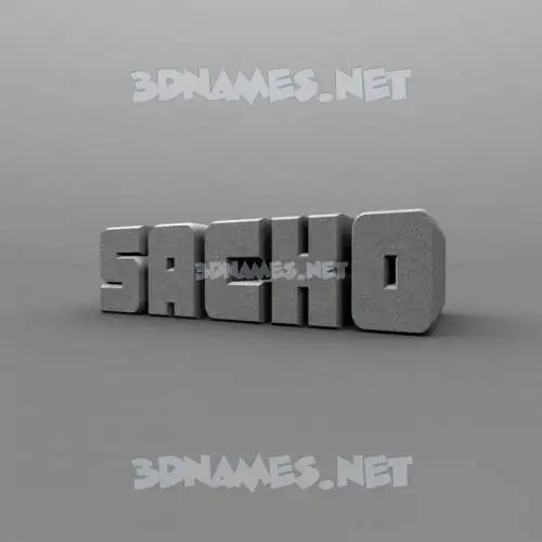 sacko in Solid Grey style - 3D name wallpaper