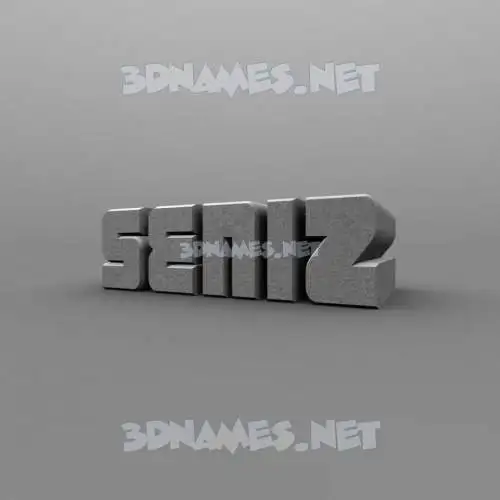 seniz in Solid Grey style - 3D name wallpaper