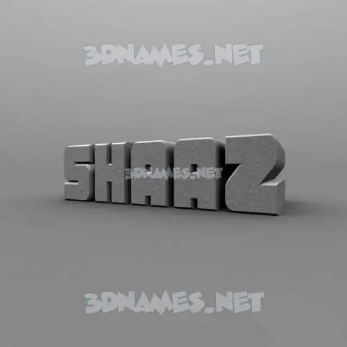 shaaz in Solid Grey style - 3D name wallpaper