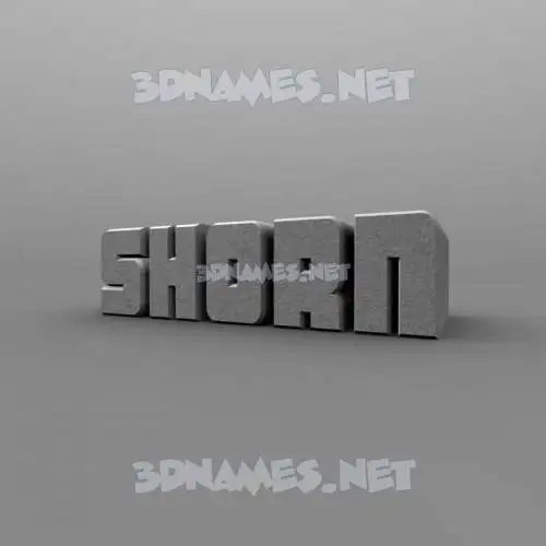 shorn in Solid Grey style - 3D name wallpaper shorn in Solid Grey style - 3D name wallpaper