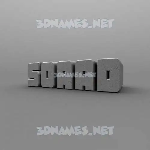 soaad in Solid Grey style - 3D name wallpaper
