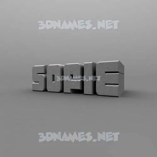 sofie in Solid Grey style - 3D name wallpaper