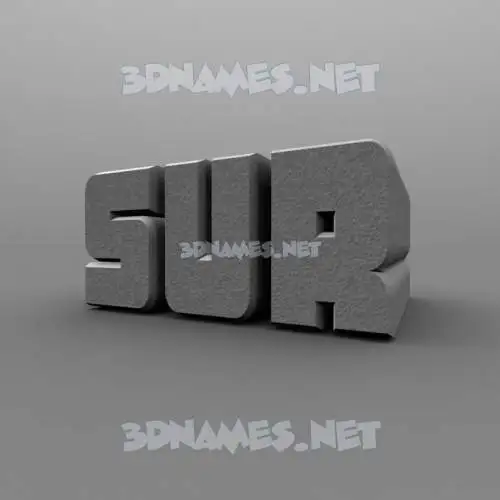 sur in Solid Grey style - 3D name wallpaper