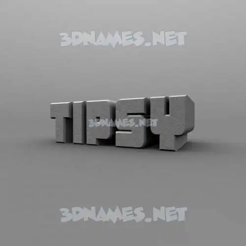 tipsy in Solid Grey style - 3D name wallpaper