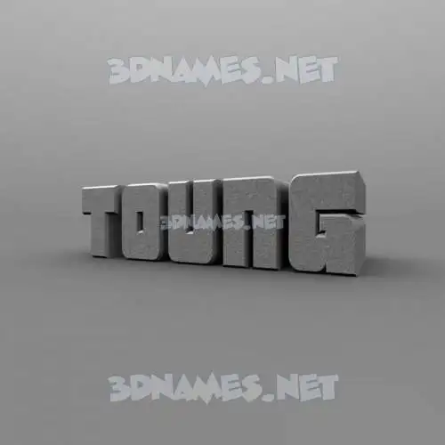 toung in Solid Grey style - 3D name wallpaper