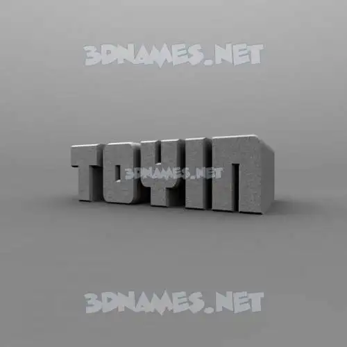 toyin in Solid Grey style - 3D name wallpaper