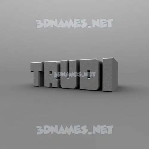 trudi in Solid Grey style - 3D name wallpaper trudi in Solid Grey style - 3D name wallpaper