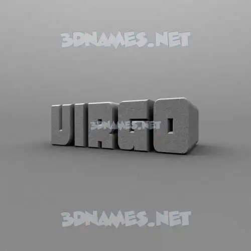 virgo in Solid Grey style - 3D name wallpaper