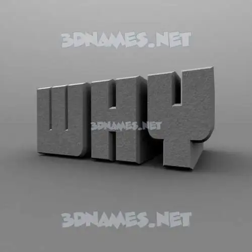 why in Solid Grey style - 3D name wallpaper