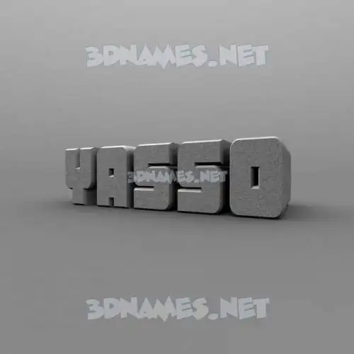 yasso in Solid Grey style - 3D name wallpaper