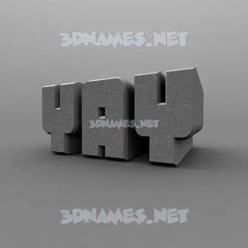yay in Solid Grey style - 3D name wallpaper