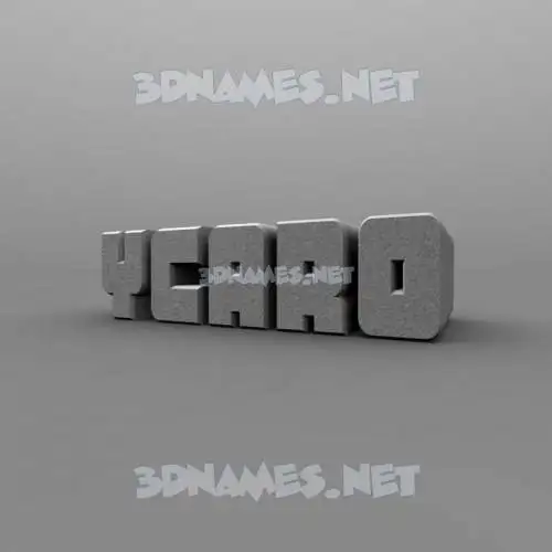ycaro in Solid Grey style - 3D name wallpaper
