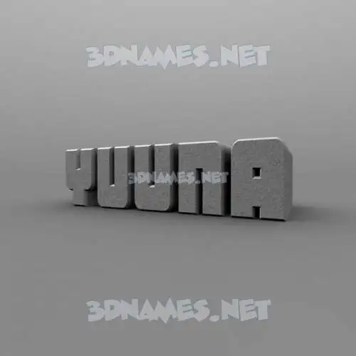 yuuna in Solid Grey style - 3D name wallpaper yuuna in Solid Grey style - 3D name wallpaper