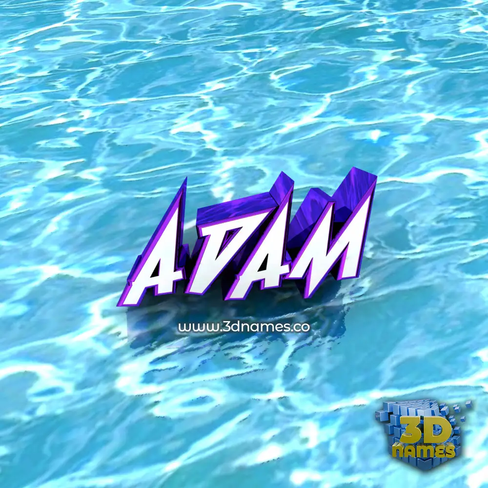 adam in Water style - 3D name wallpaper adam in Water style - 3D name wallpaper