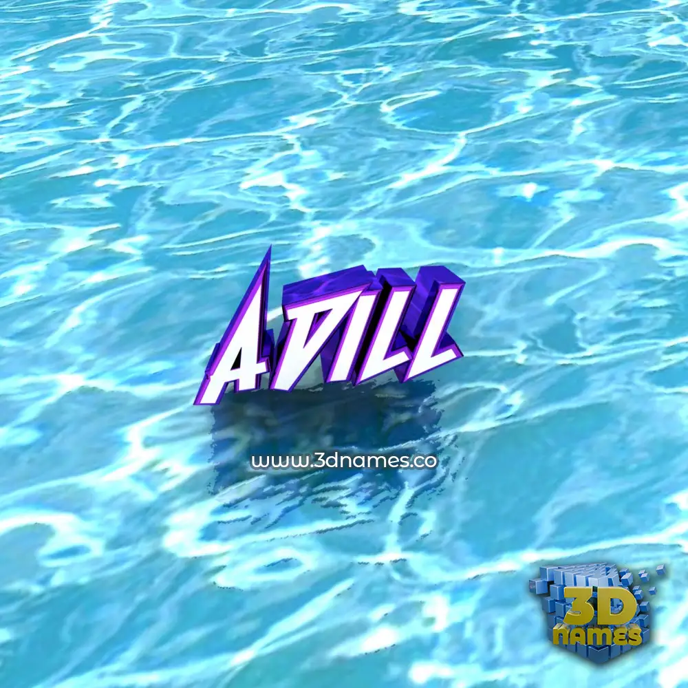 adill in Water style - 3D name wallpaper adill in Water style - 3D name wallpaper