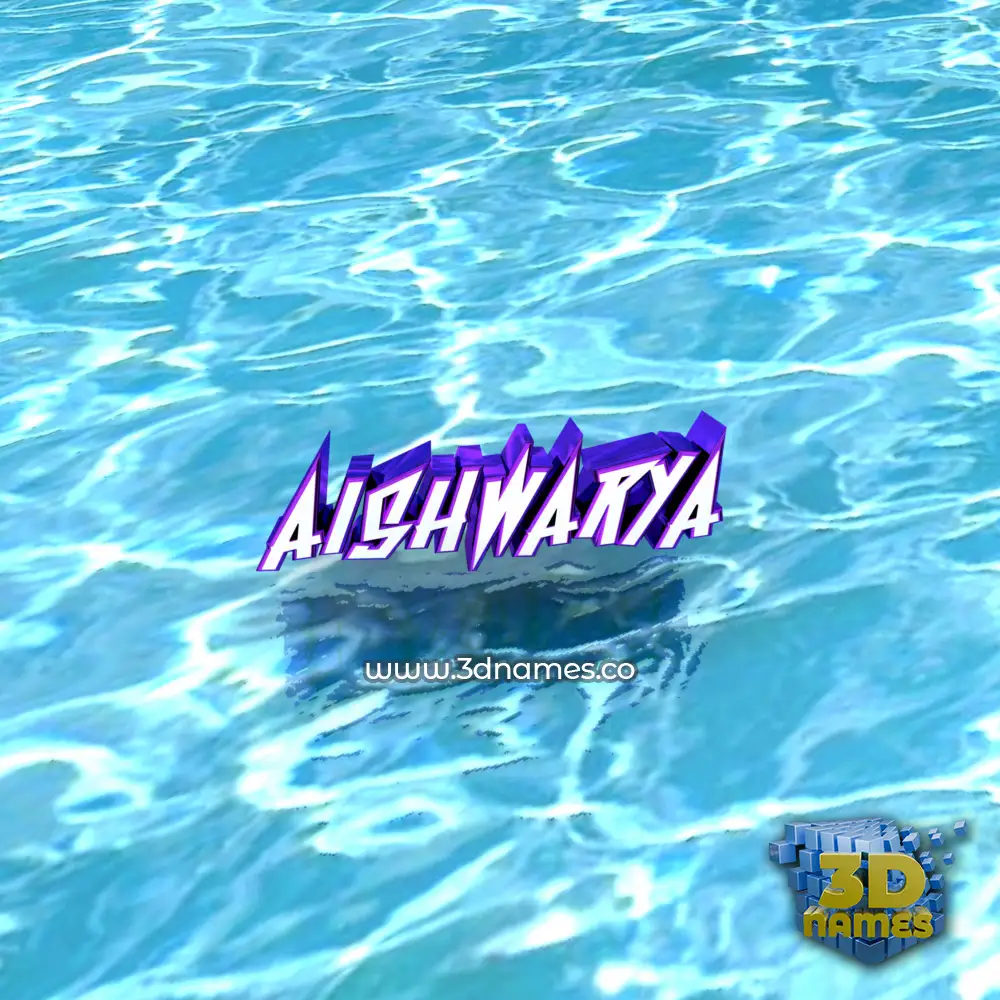 aishwarya in Water style - 3D name wallpaper