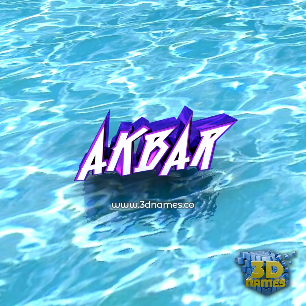 akbar in Water style - 3D name wallpaper akbar in Water style - 3D name wallpaper