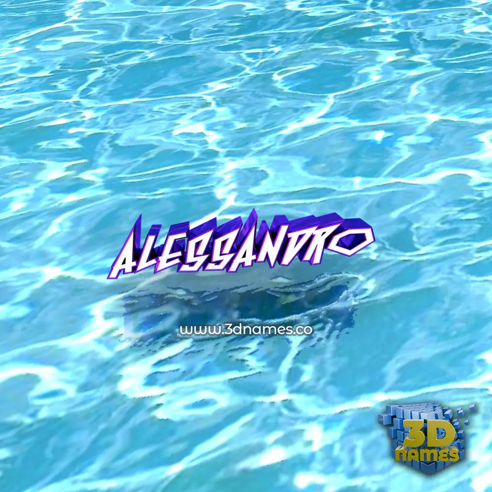 alessandro in Water style - 3D name wallpaper alessandro in Water style - 3D name wallpaper