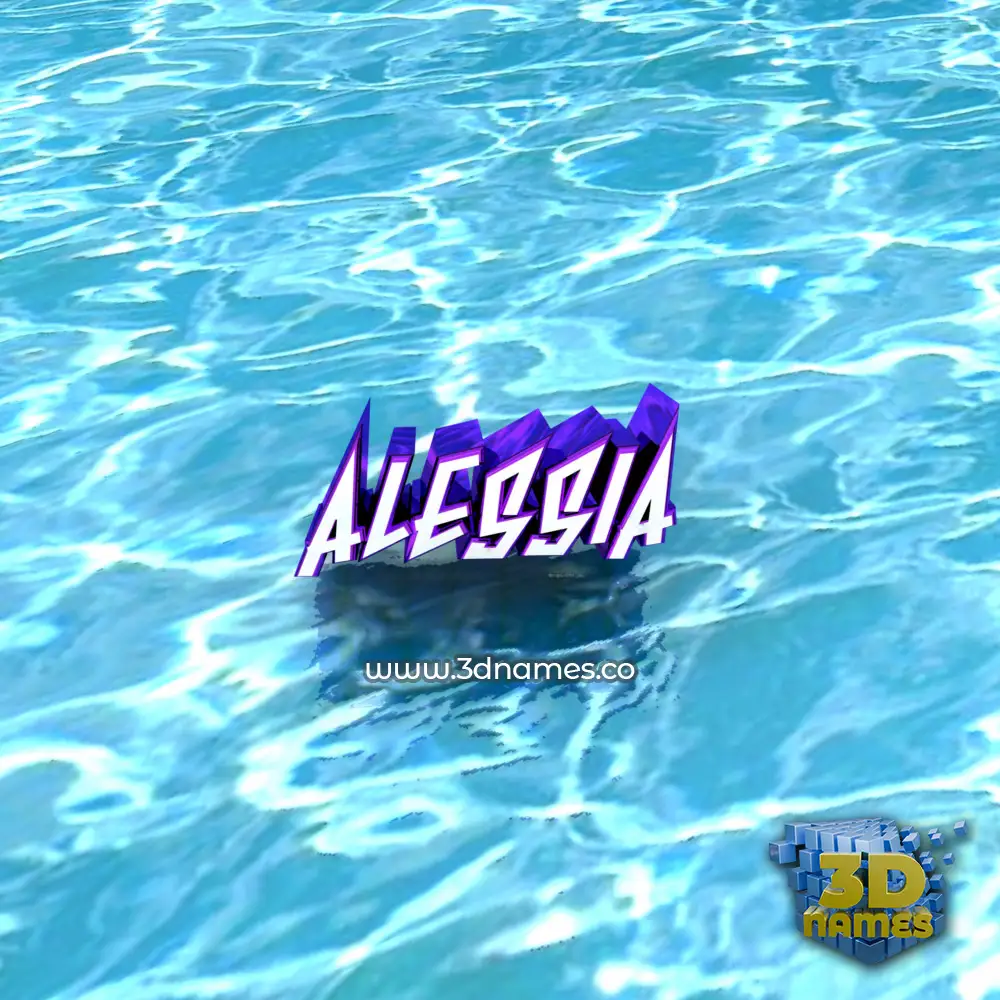 alessia in Water style - 3D name wallpaper alessia in Water style - 3D name wallpaper