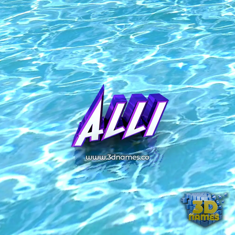 alli in Water style - 3D name wallpaper alli in Water style - 3D name wallpaper
