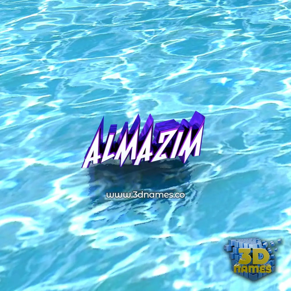 almazim in Water style - 3D name wallpaper