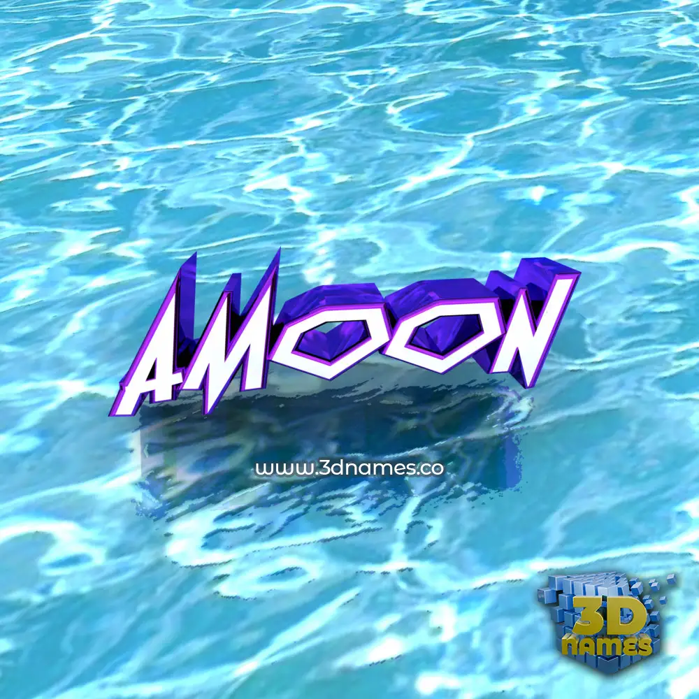 amoon in Water style - 3D name wallpaper amoon in Water style - 3D name wallpaper