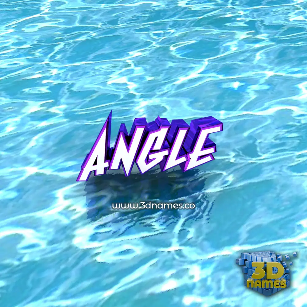 angle in Water style - 3D name wallpaper