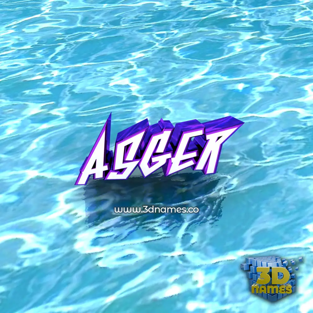 asger in Water style - 3D name wallpaper asger in Water style - 3D name wallpaper