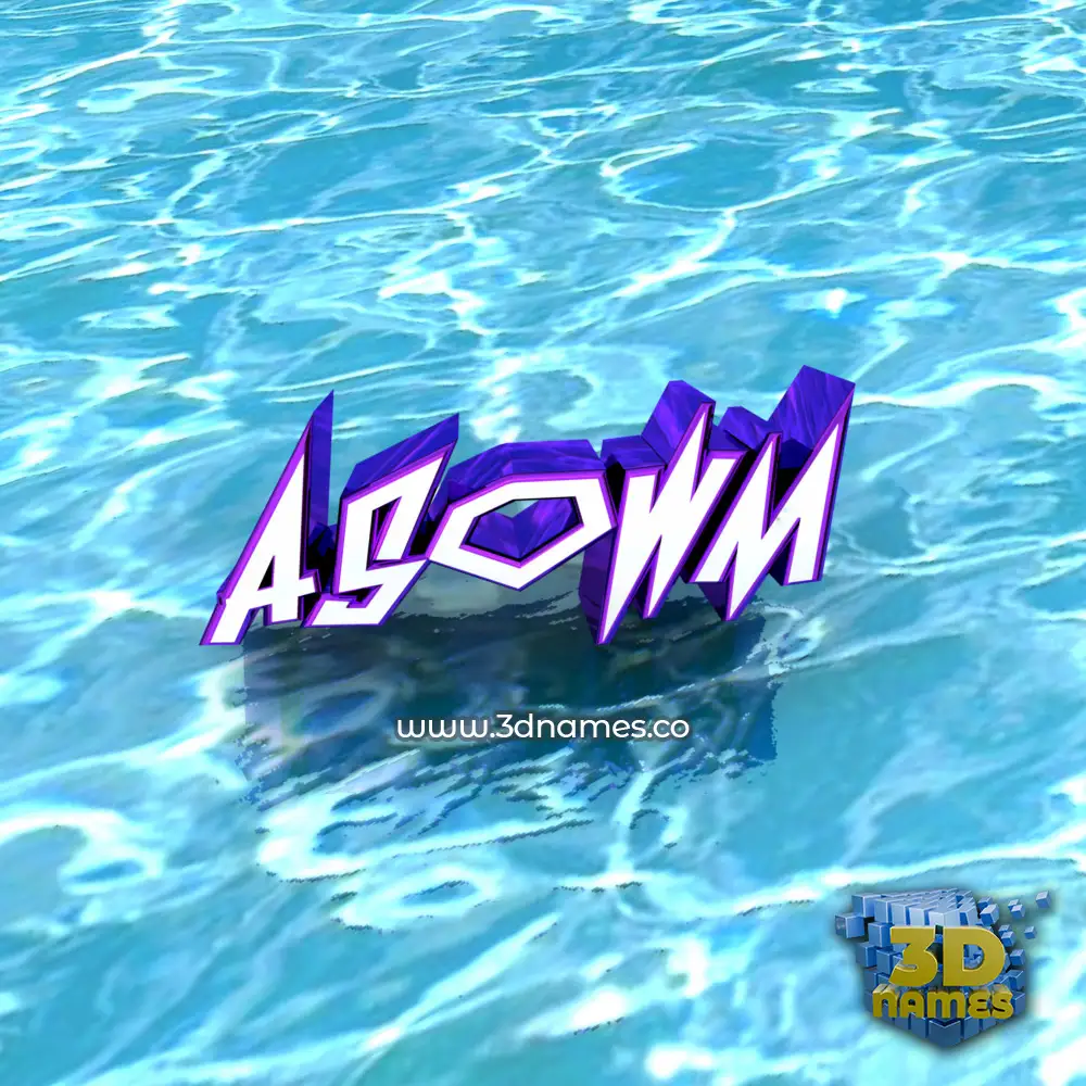 asowm in Water style - 3D name wallpaper asowm in Water style - 3D name wallpaper