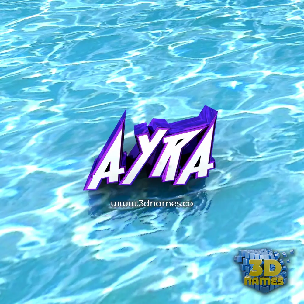 ayra in Water style - 3D name wallpaper
