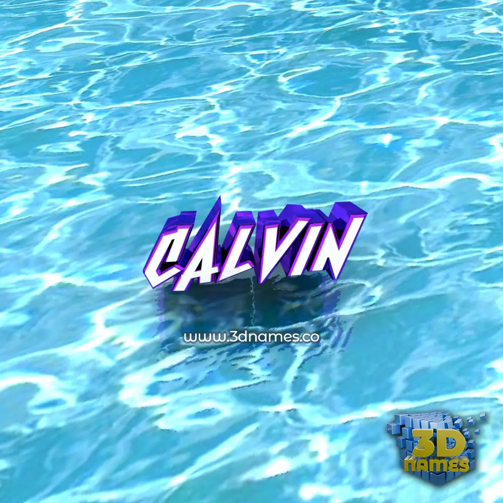 calvin in Water style - 3D name wallpaper