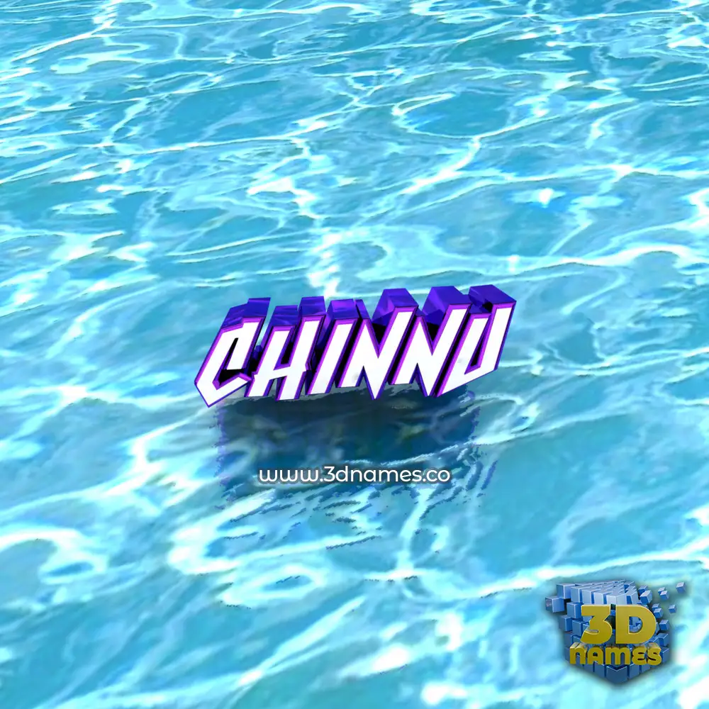 chinnu in Water style - 3D name wallpaper