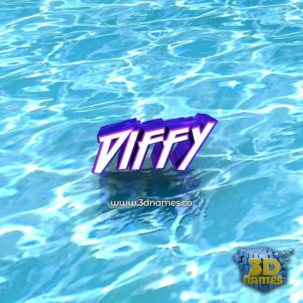 diffy in Water style - 3D name wallpaper diffy in Water style - 3D name wallpaper