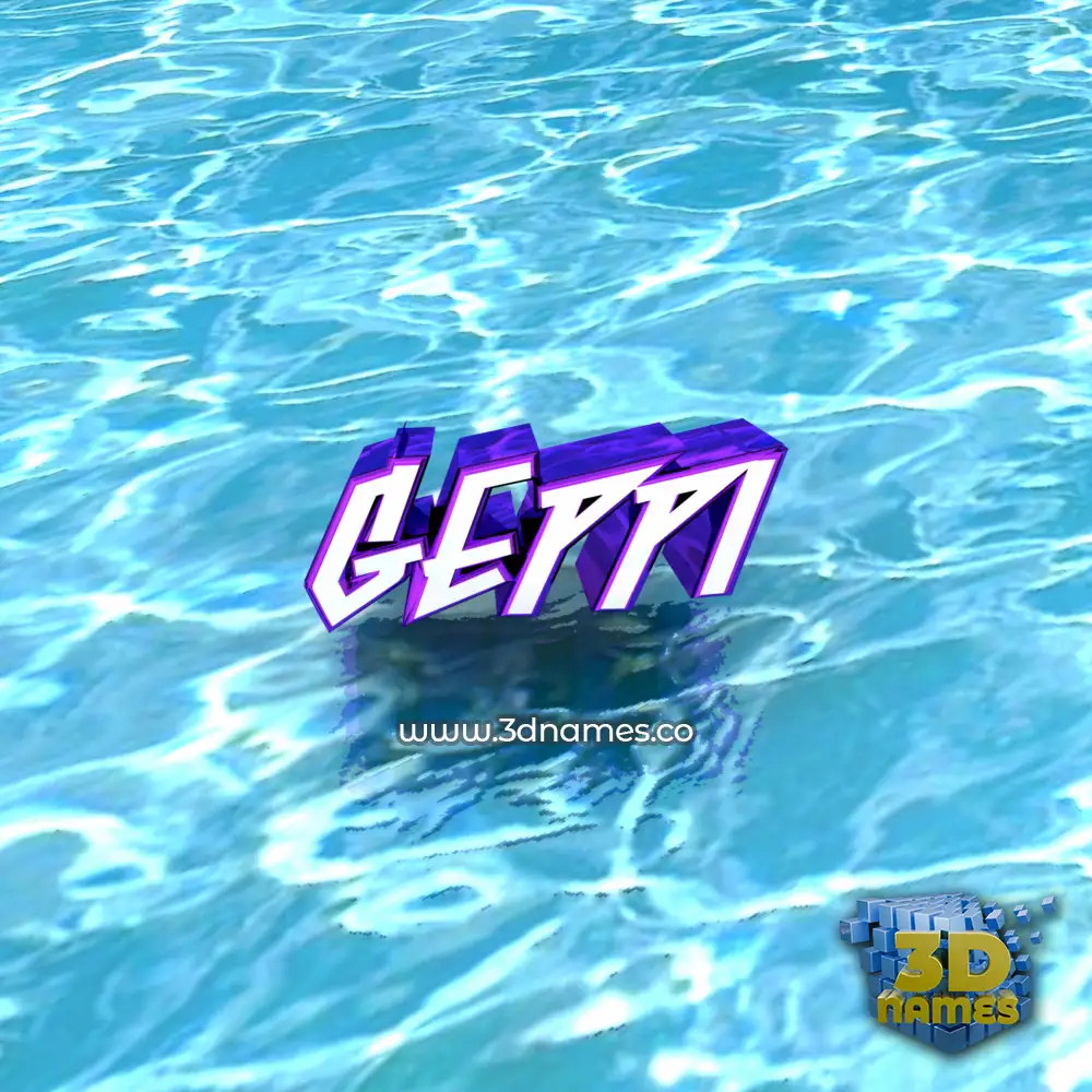 geppi in Water style - 3D name wallpaper