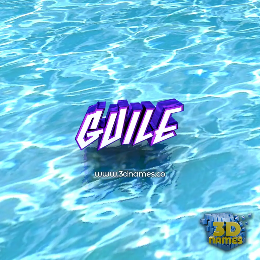 guile in Water style - 3D name wallpaper guile in Water style - 3D name wallpaper