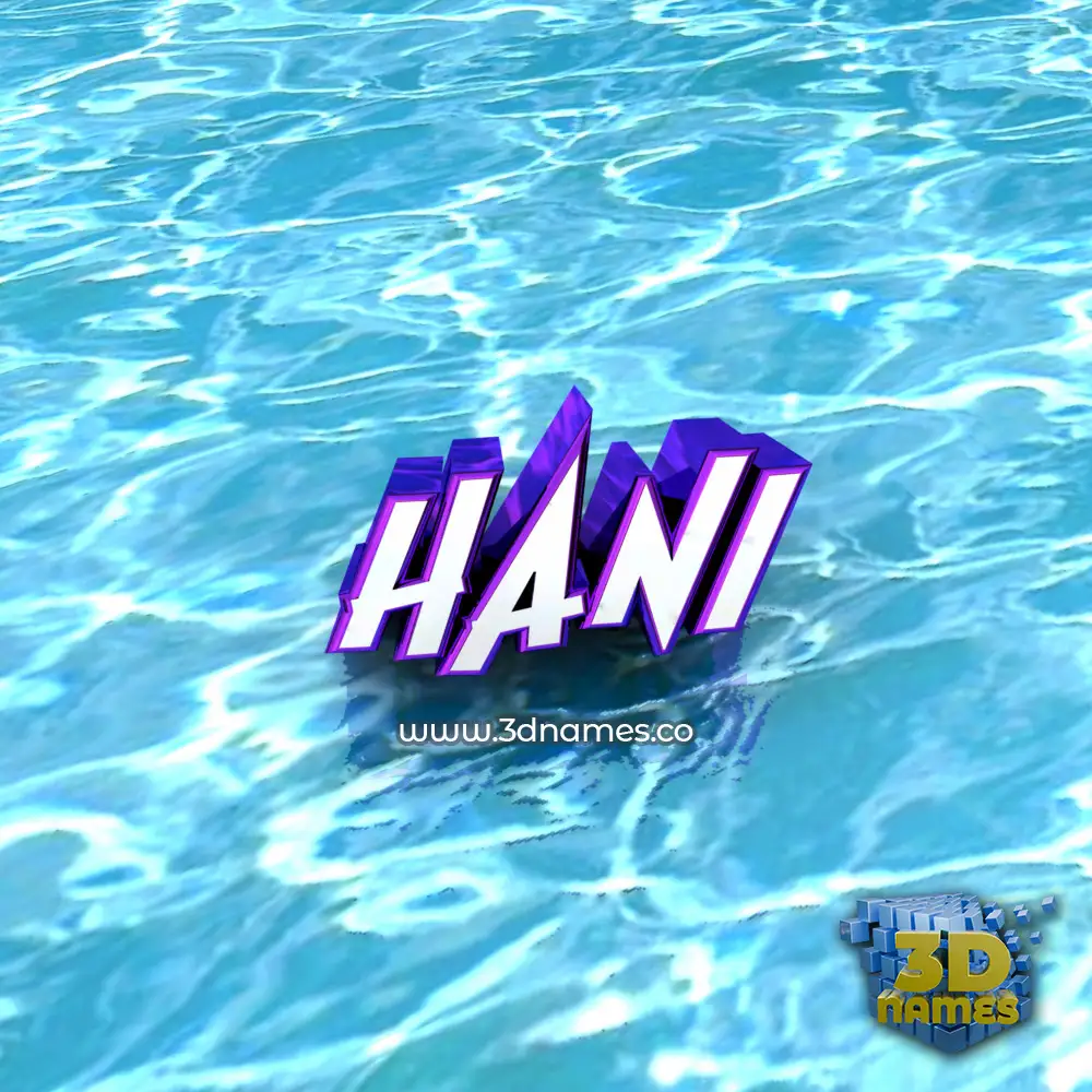 hani in Water style - 3D name wallpaper