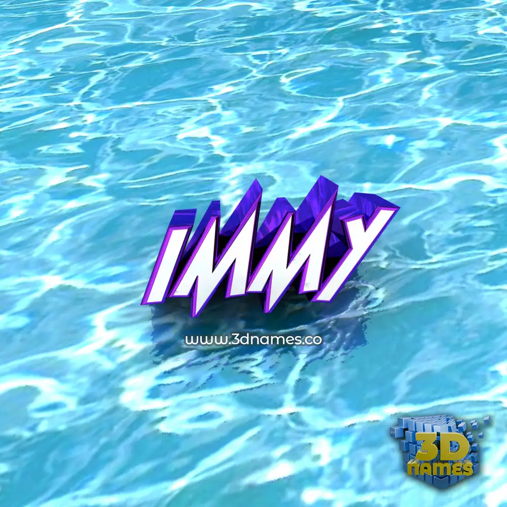 immy in Water style - 3D name wallpaper