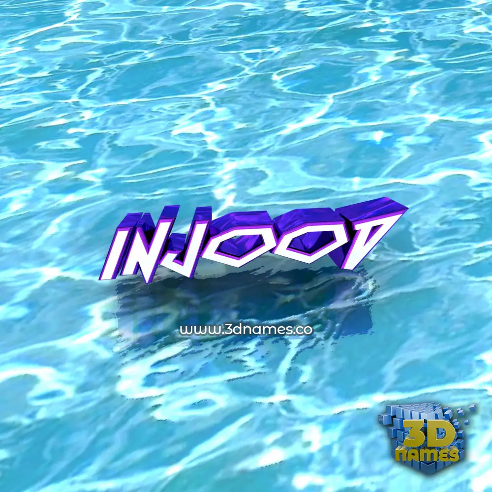 injood in Water style - 3D name wallpaper injood in Water style - 3D name wallpaper