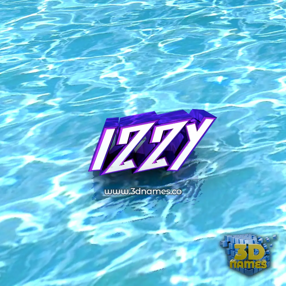 izzy in Water style - 3D name wallpaper