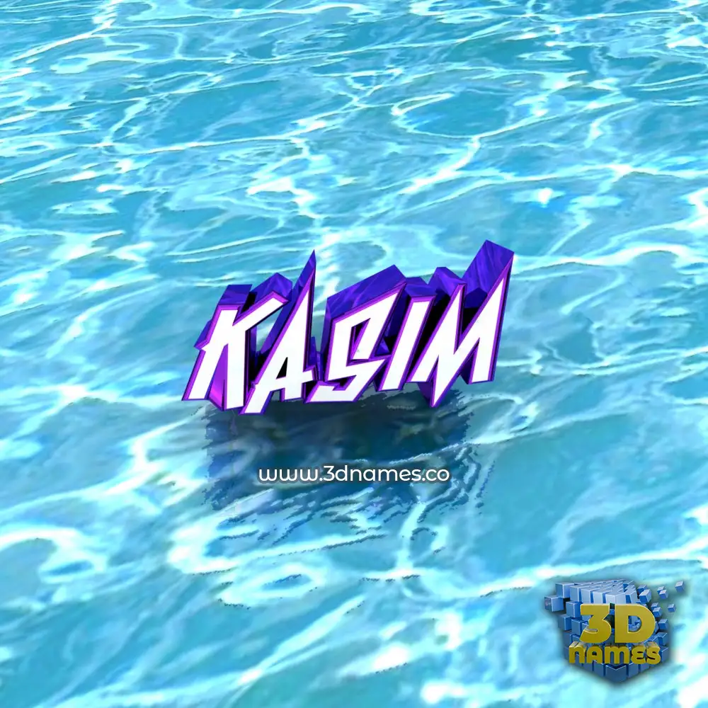 kasim in Water style - 3D name wallpaper