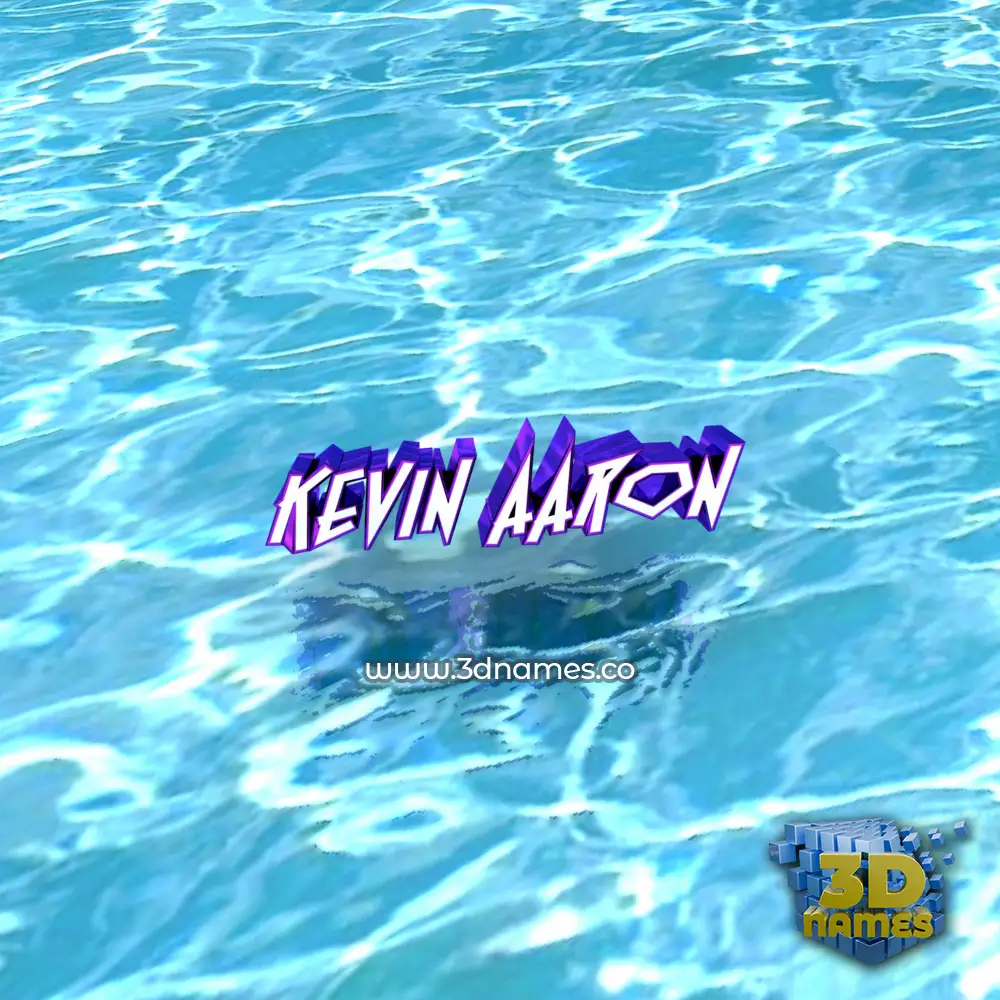 kevin aaron in Water style - 3D name wallpaper
