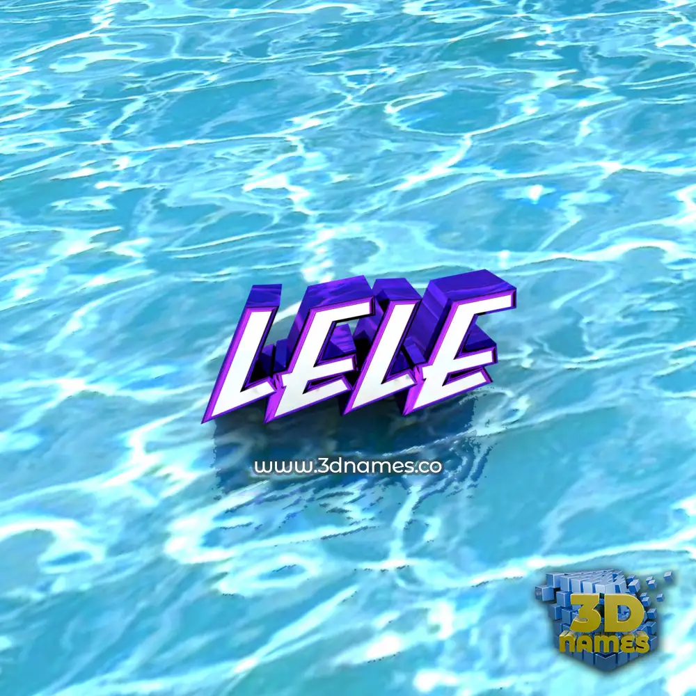 lele in Water style - 3D name wallpaper lele in Water style - 3D name wallpaper