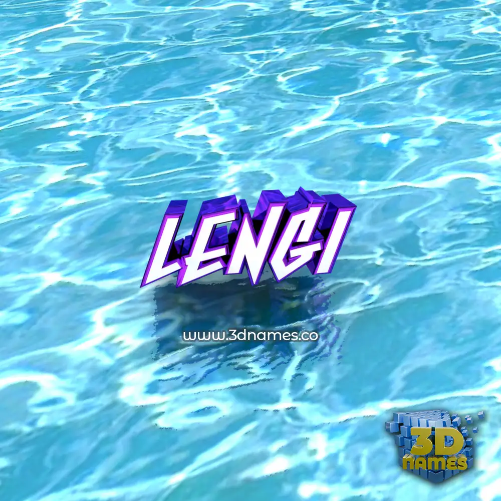 lengi in Water style - 3D name wallpaper